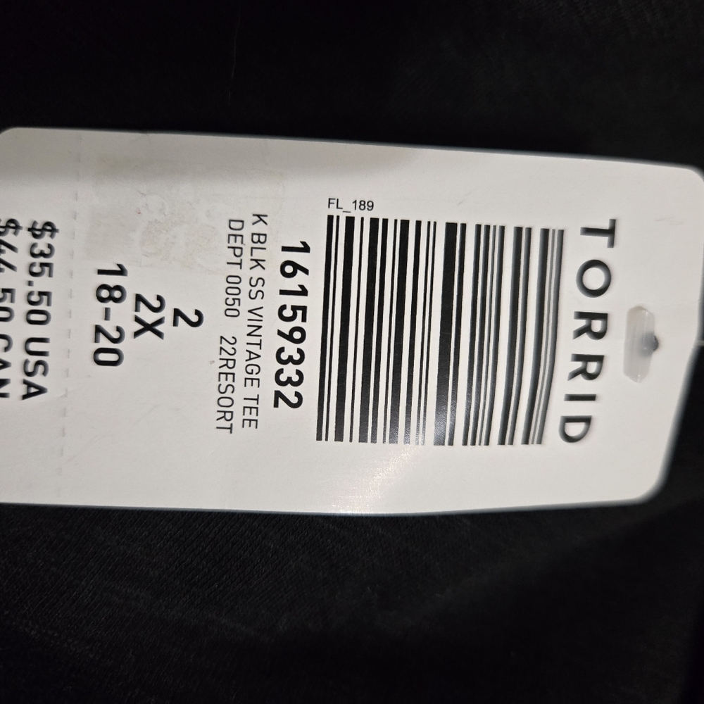 Torrid black t shirt